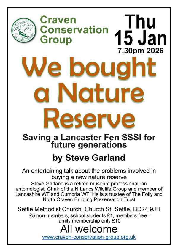 poster for We bought a nature reserve talk