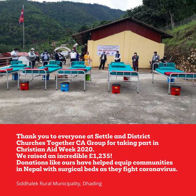Thank you poster from Christian Aid