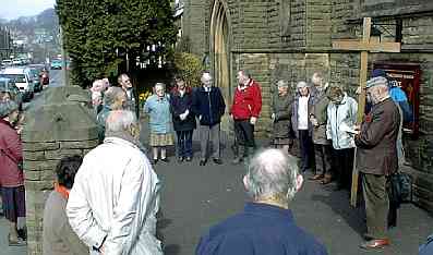 Outside St John's Good Friday 2002