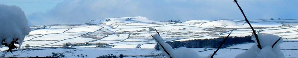 View from near Stainforth over Settle to Pendle Hill