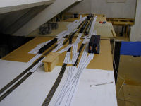 Using a card base and paper templates to map out the station area