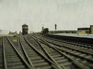 Southbound view with south signalbox in distance